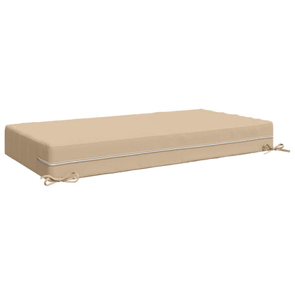 Seat Cushion SOEST 100% Polyester Cream 120 x 80 x 15 cm