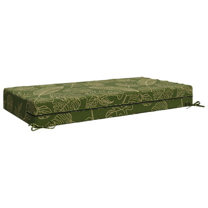 Seat Cushion SOEST 100% Polyester Leaf design 120 x 80 x 15 cm