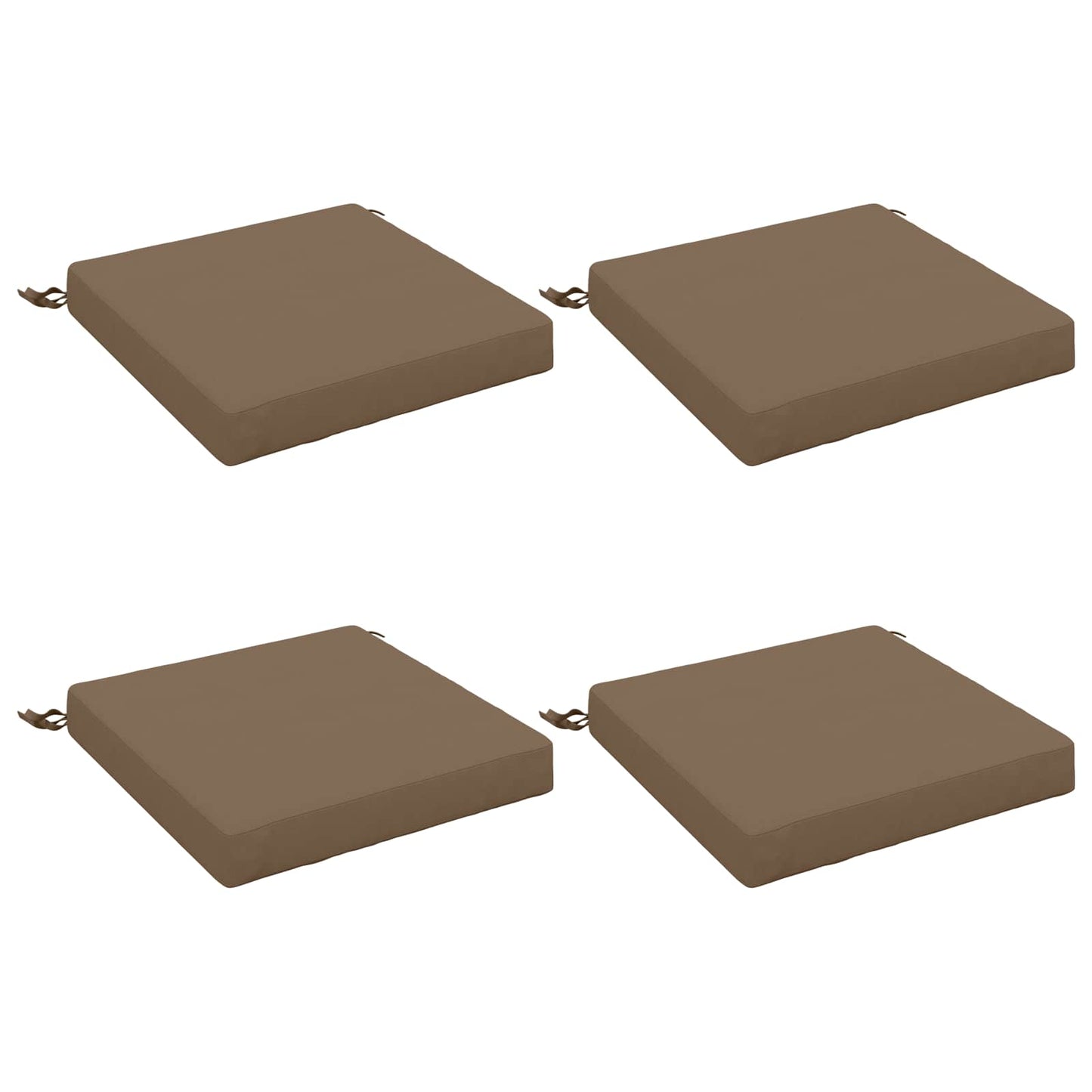 4-Piece Seat Cushions SOEST 4 pcs 100% Polyester Taupe