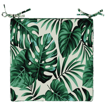 4-Piece Seat Cushions SOEST 4 pcs 100% Polyester Leaf Pattern