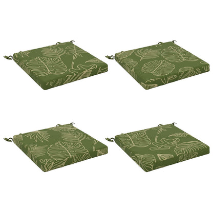 4-Piece Seat Cushions SOEST 4 pcs 100% Polyester Leaf Design