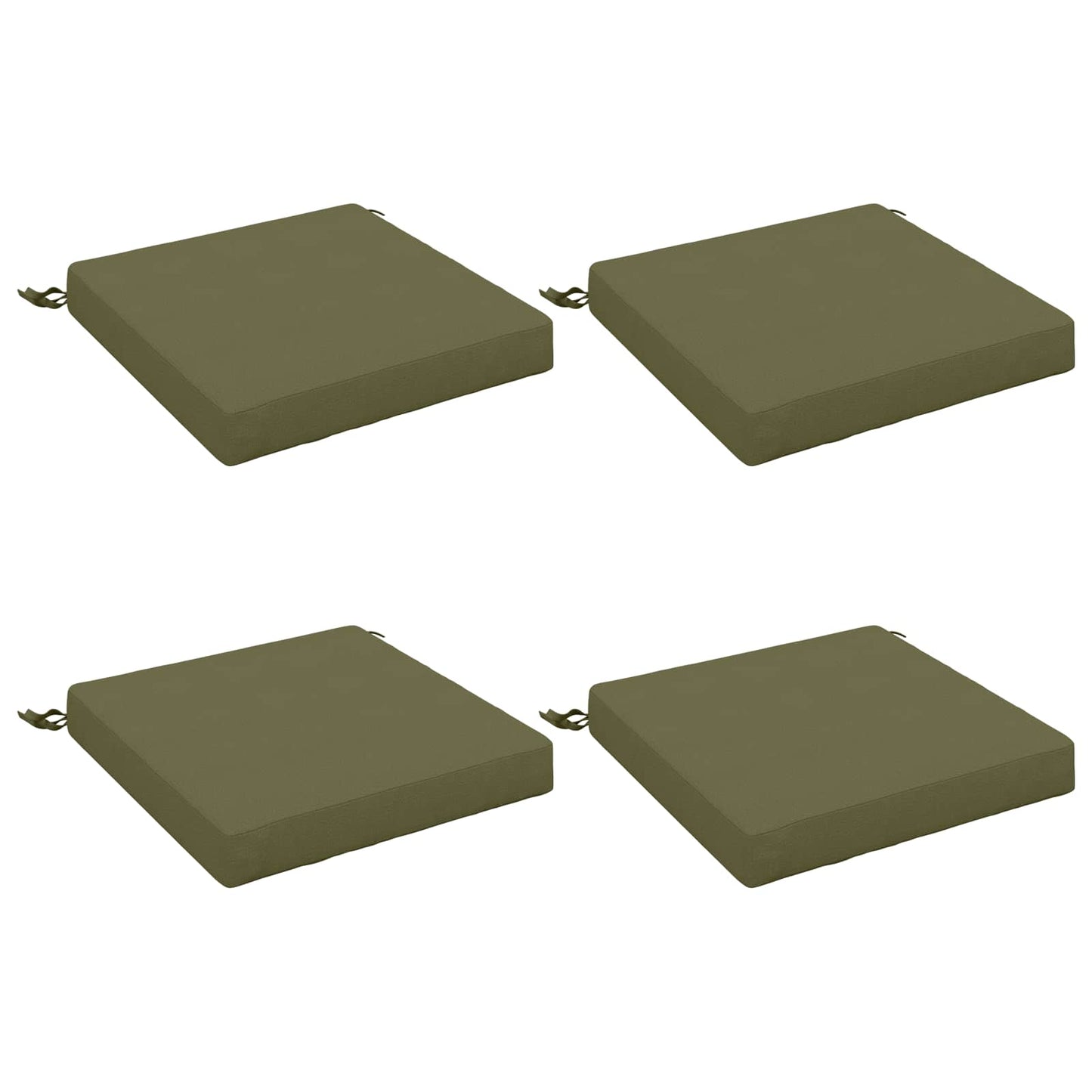 4-Piece Seat Cushions SOEST 4 pcs 100% Polyester Olive Green