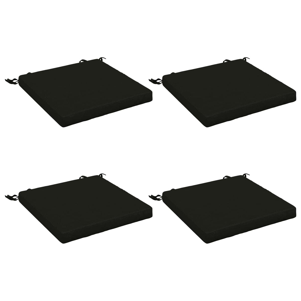 4-Piece Seat Cushions SOEST 4 pcs 100% Polyester Black