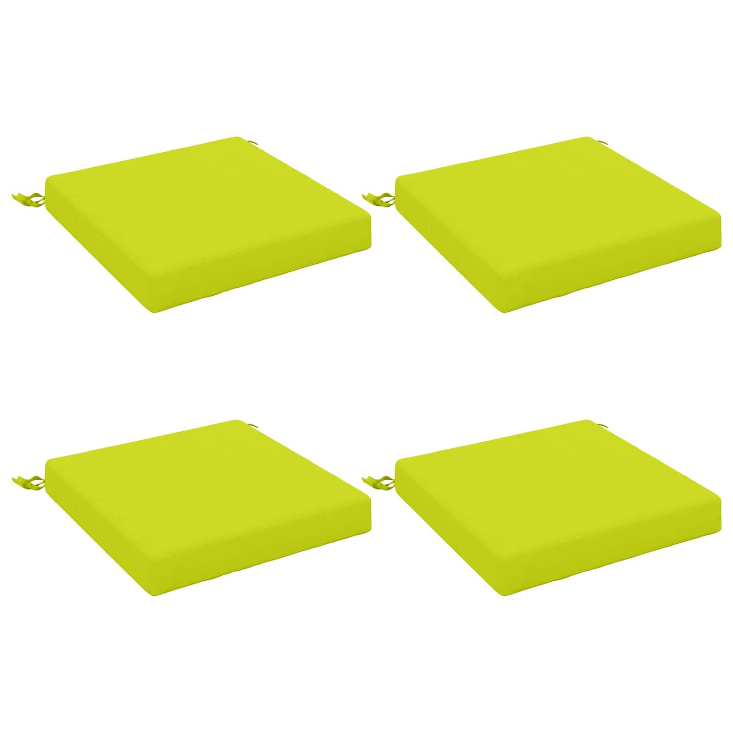 4-Piece Seat Cushions SOEST 4 pcs 100% Polyester Bright Green