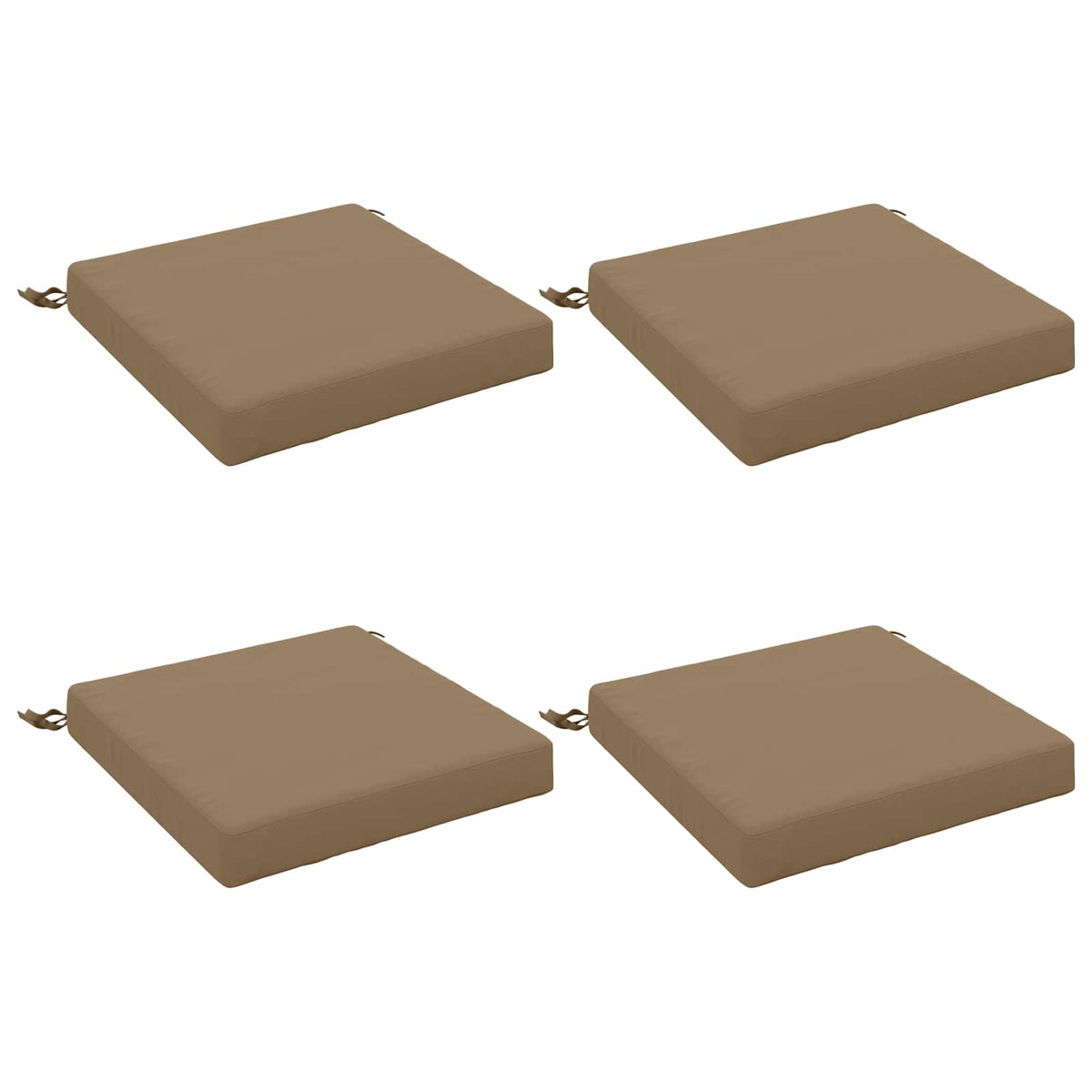 4-Piece Seat Cushions SOEST 4 pcs 100% Polyester Taupe