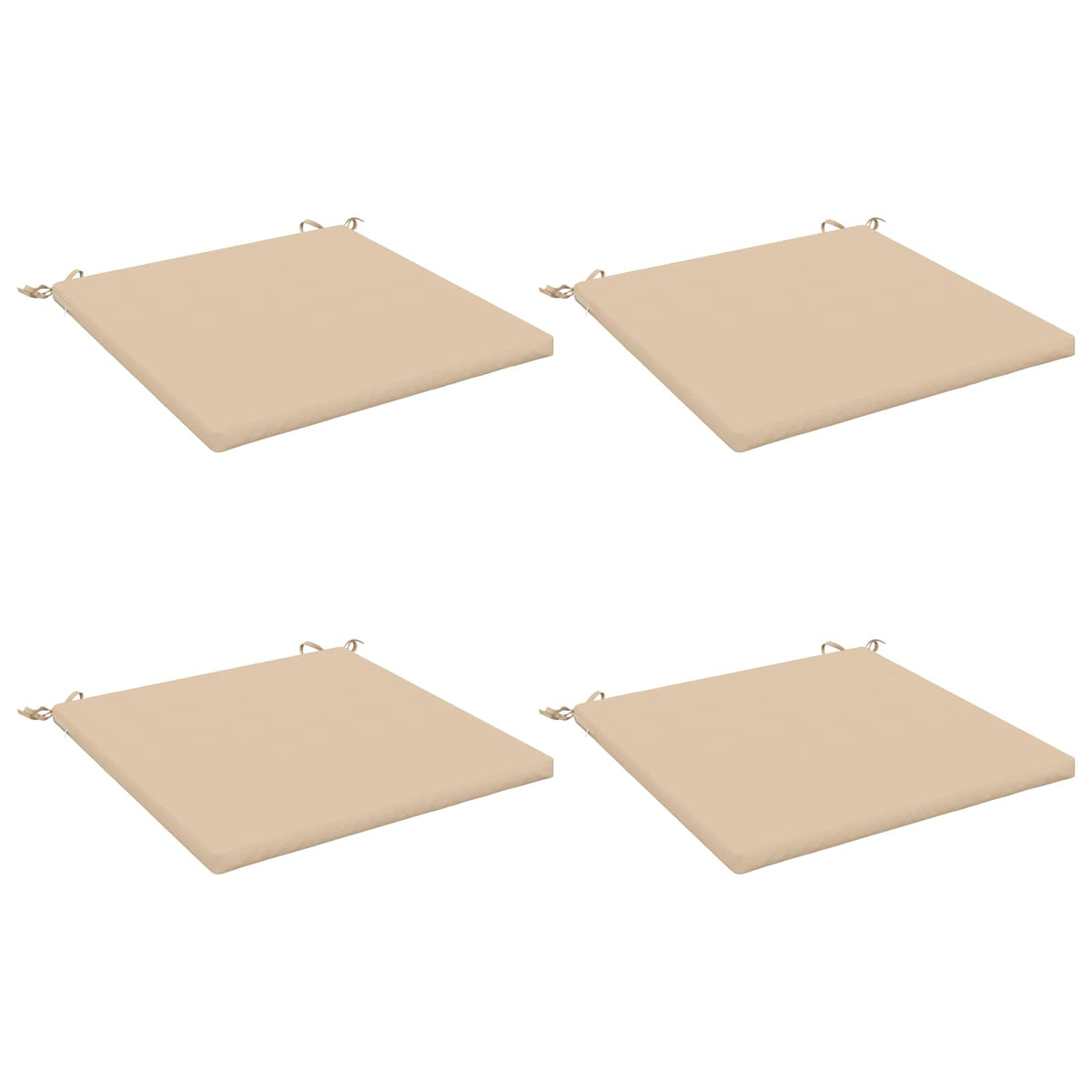 4-Piece Seat Cushions SOEST 4 pcs 100% Polyester Cream