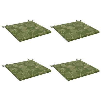 4-Piece Seat Cushions SOEST 4 pcs 100% Polyester Leaf Design