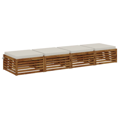 4-Piece Seat Cushions SOEST 4 pcs 100% Polyester White
