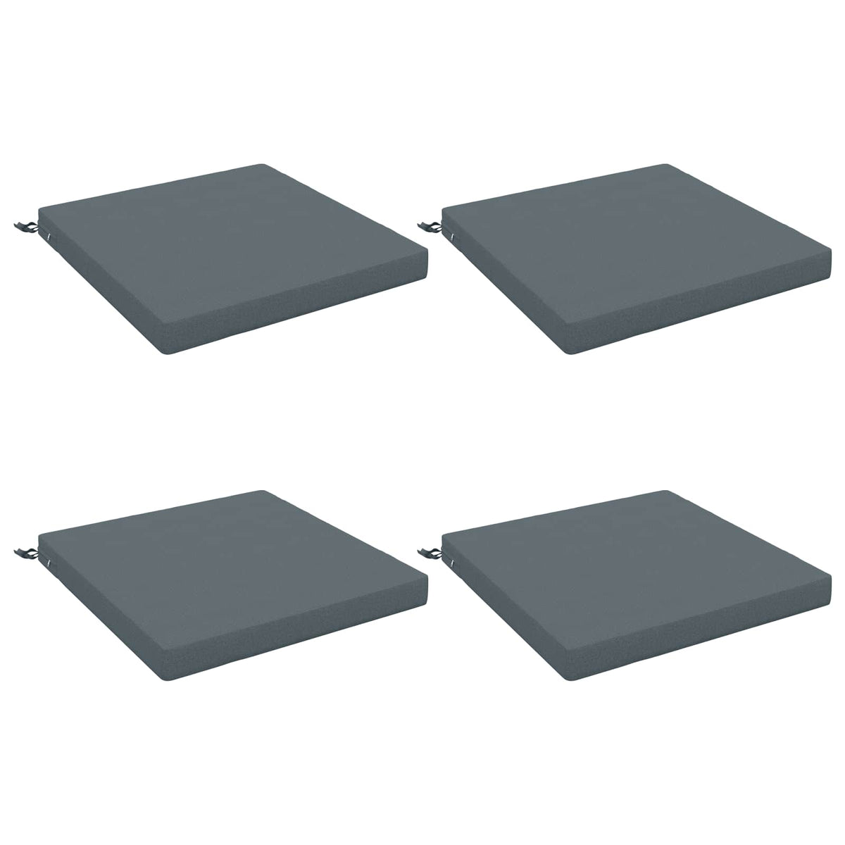 Seat Cushions SOEST 4 pcs 100% Polyester Blue 60 x 60 x 7 cm