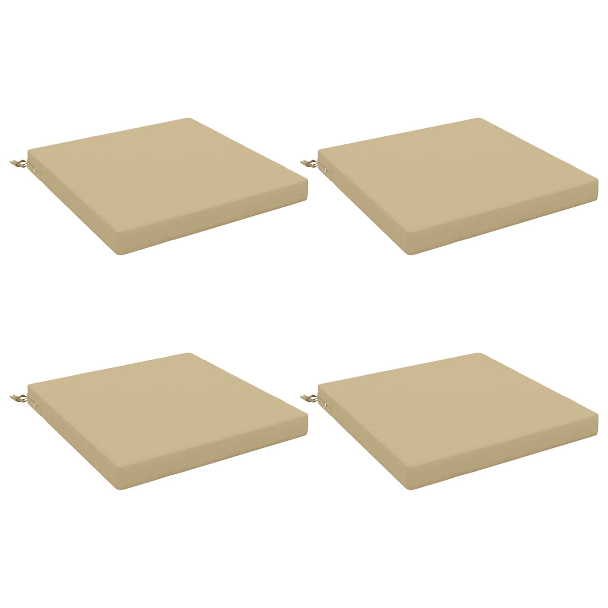 4-Piece Seat Cushions SOEST 4 pcs 100% Polyester Beige