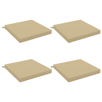 Seat Cushions SOEST 4 pcs 100% Polyester Beige 60 x 60 x 7 cm