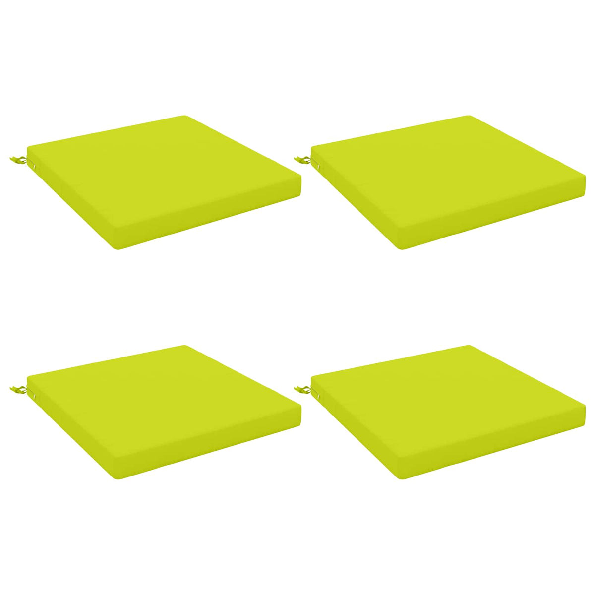 Seat Cushions SOEST 4 pcs 100% Polyester Bright Green