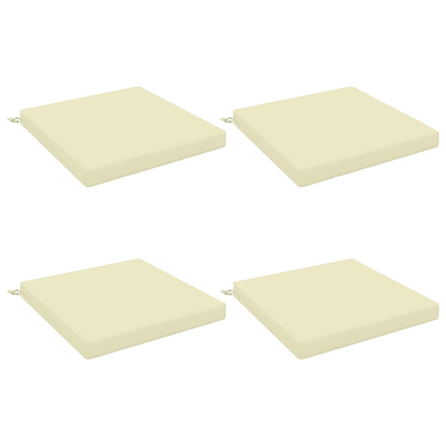 4-Piece Seat Cushions SOEST 4 pcs 100% Polyester Cream
