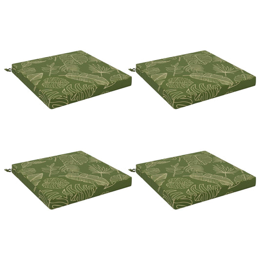 4-Piece Seat Cushions SOEST 4 pcs 100% Polyester Leaf Design