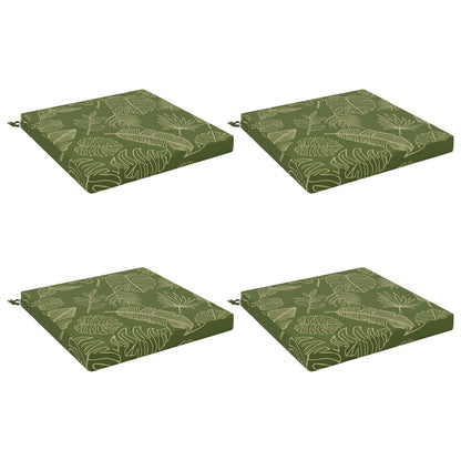 Seat Cushions SOEST 4 pcs 100% Polyester Leaf Design