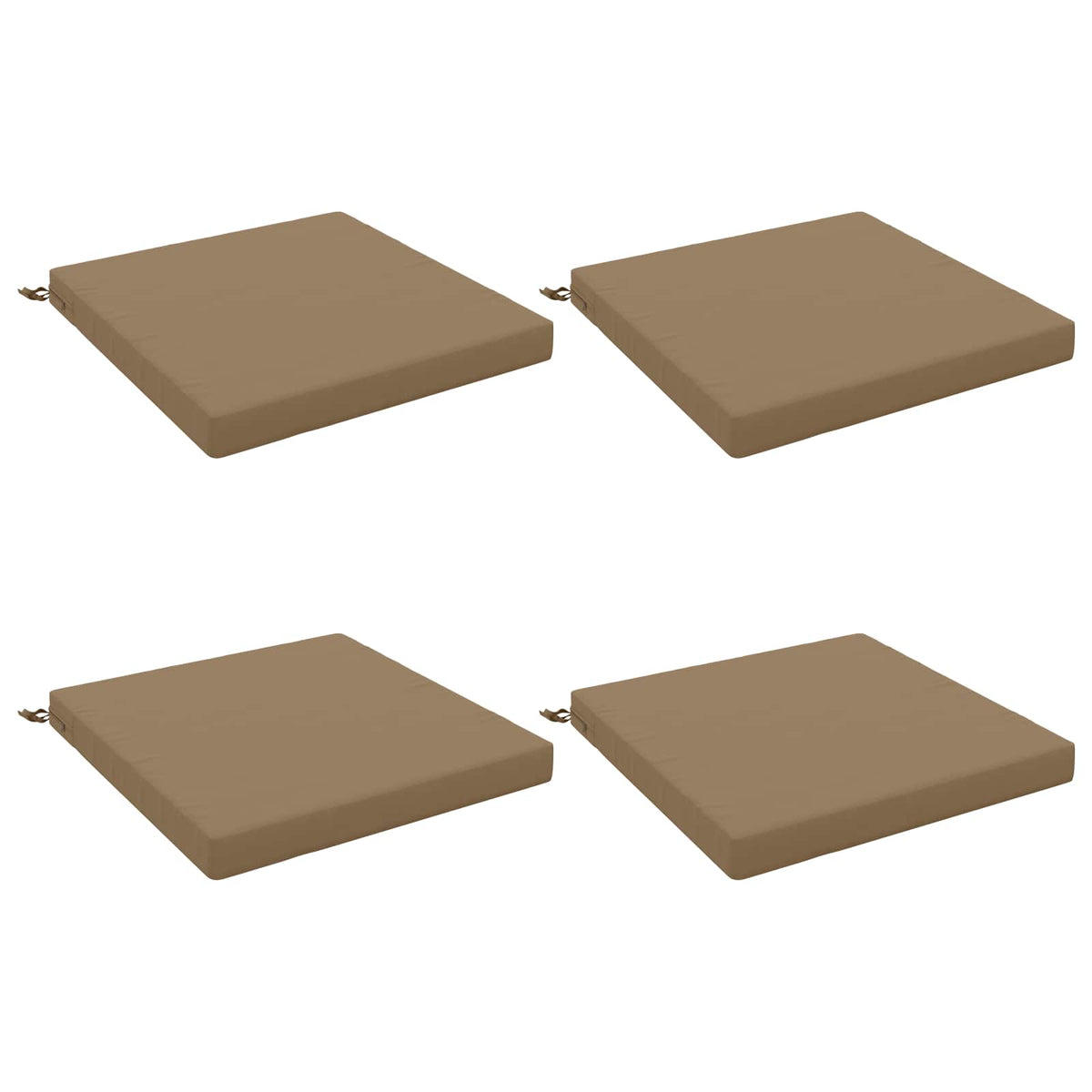 4-Piece Seat Cushions SOEST 4 pcs 100% Polyester Taupe