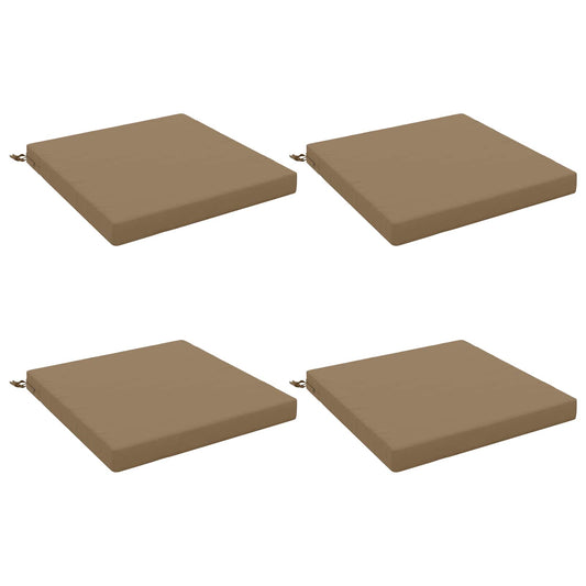 4-Piece Seat Cushions SOEST 4 pcs 100% Polyester Taupe