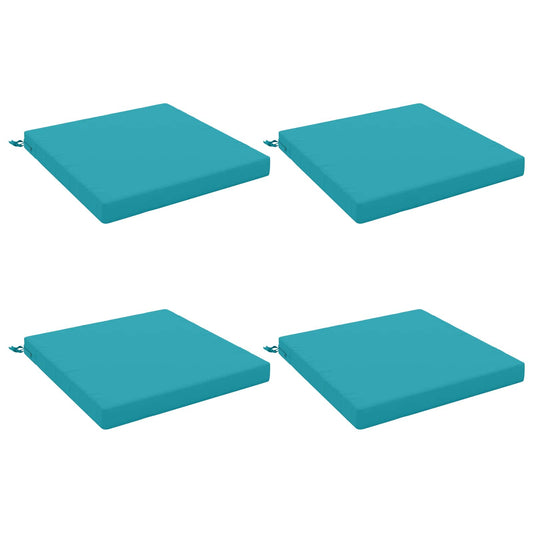 4-Piece Seat Cushions SOEST 4 pcs 100% Polyester Turquoise