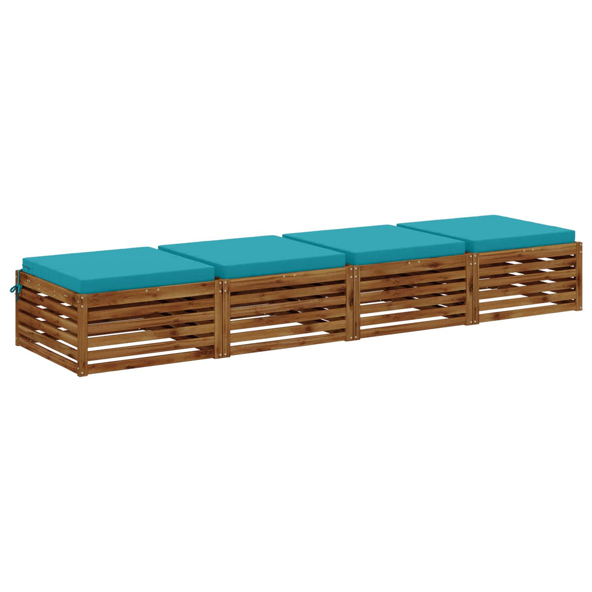 Seat Cushions SOEST 4 pcs 100% Polyester Turquoise