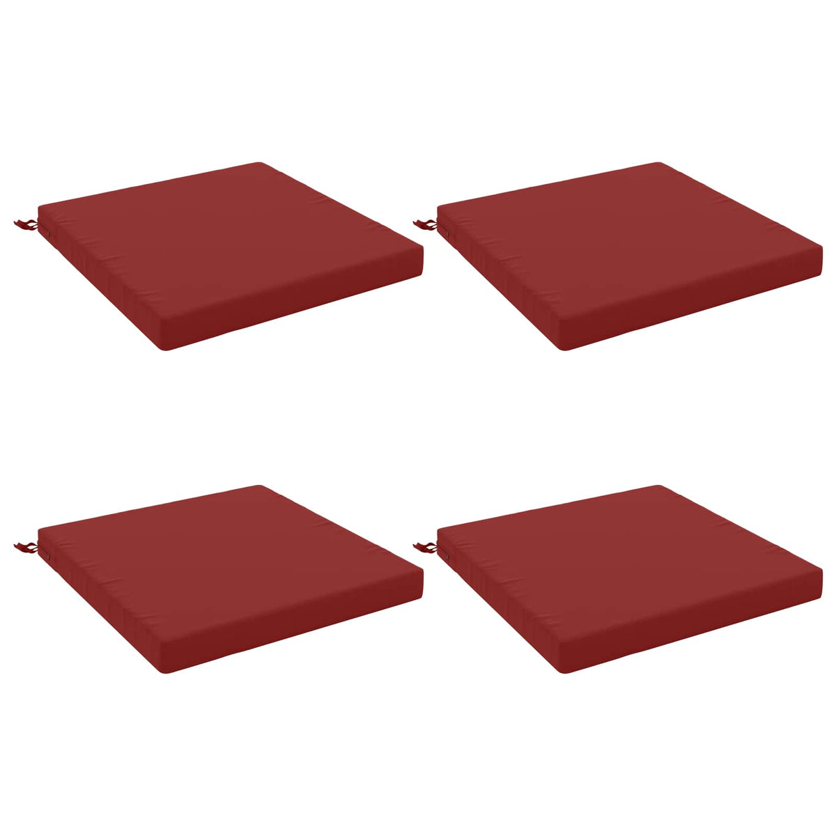 Seat Cushions SOEST 4 pcs 100% Polyester Wine Red