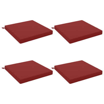 Seat Cushions SOEST 4 pcs 100% Polyester Wine Red