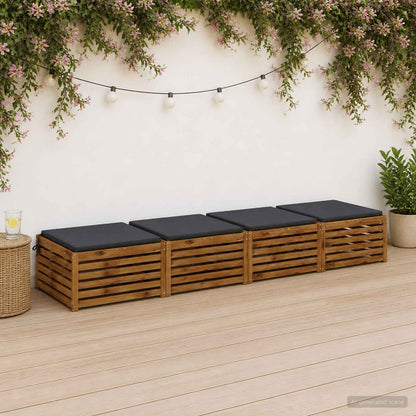 Seat Cushions SOEST 4 pcs 100% Polyester Anthracite