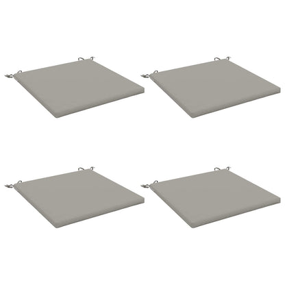 4-Piece Seat Cushions SOEST 4 pcs 100% Polyester Grey