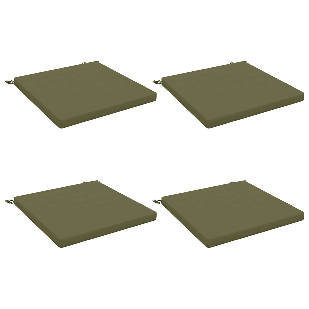 Seat Cushions SOEST 4 pcs 100% Polyester Olive Green