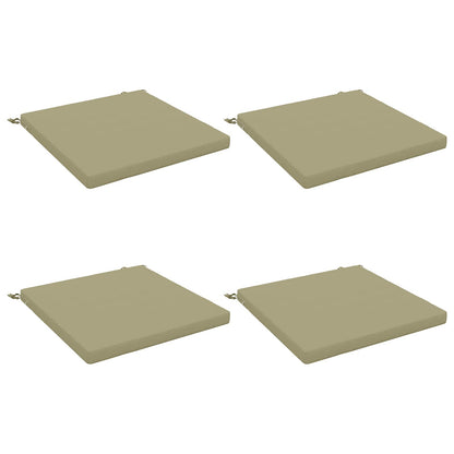 Seat Cushions SOEST 4 pcs 100% Polyester Light Green