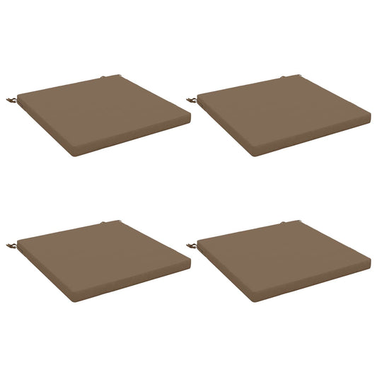 4-Piece Seat Cushions SOEST 4 pcs 100% Polyester Taupe