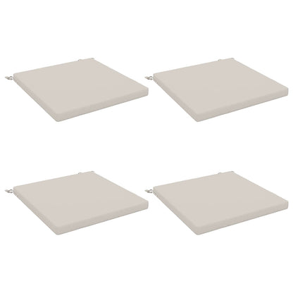 Seat Cushions SOEST 4 pcs 100% Polyester White 70 x 70 x 5 cm