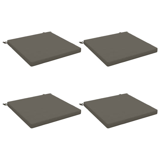 4-Piece Seat Cushions SOEST 4 pcs 100% Polyester Grey