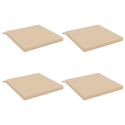 Seat Cushions SOEST 4 pcs 100% Polyester Cream 70 x 70 x 5 cm