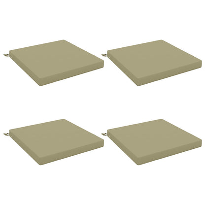 Seat Cushions SOEST 4 pcs 100% Polyester Light Green