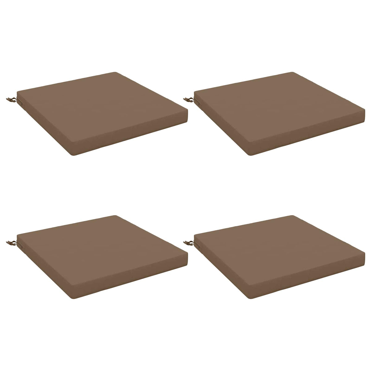 Seat Cushions SOEST 4 pcs 100% Polyester Taupe 70 x 70 x 7 cm