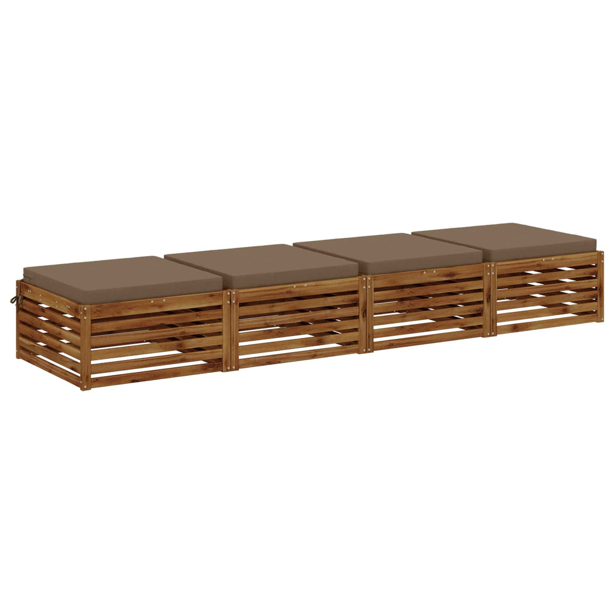 Seat Cushions SOEST 4 pcs 100% Polyester Taupe 70 x 70 x 7 cm
