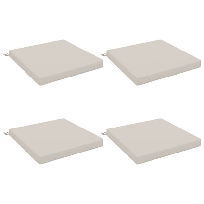 Seat Cushions SOEST 4 pcs 100% Polyester White 70 x 70 x 7 cm