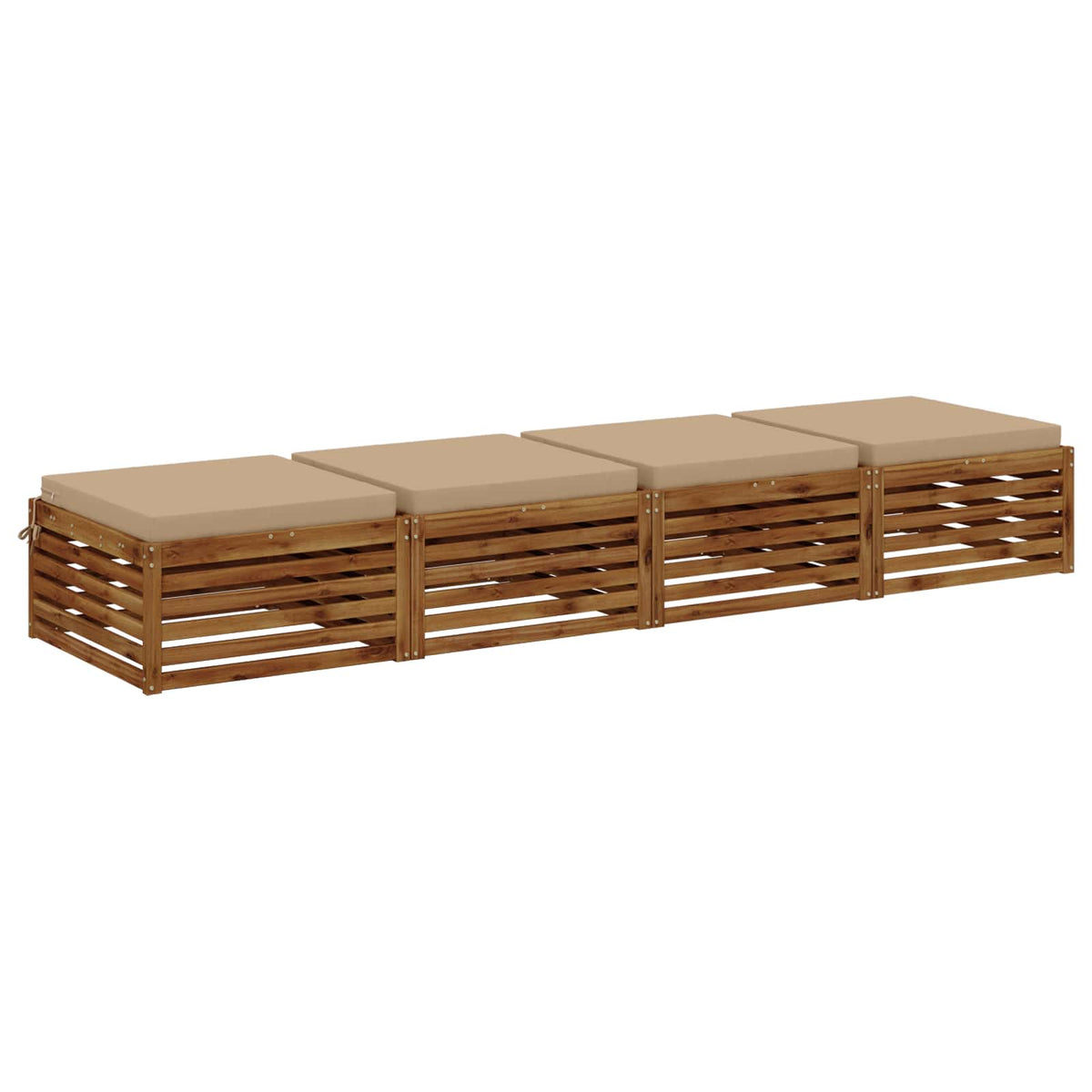 Seat Cushions SOEST 4 pcs 100% Polyester Sand 70 x 70 x 7 cm