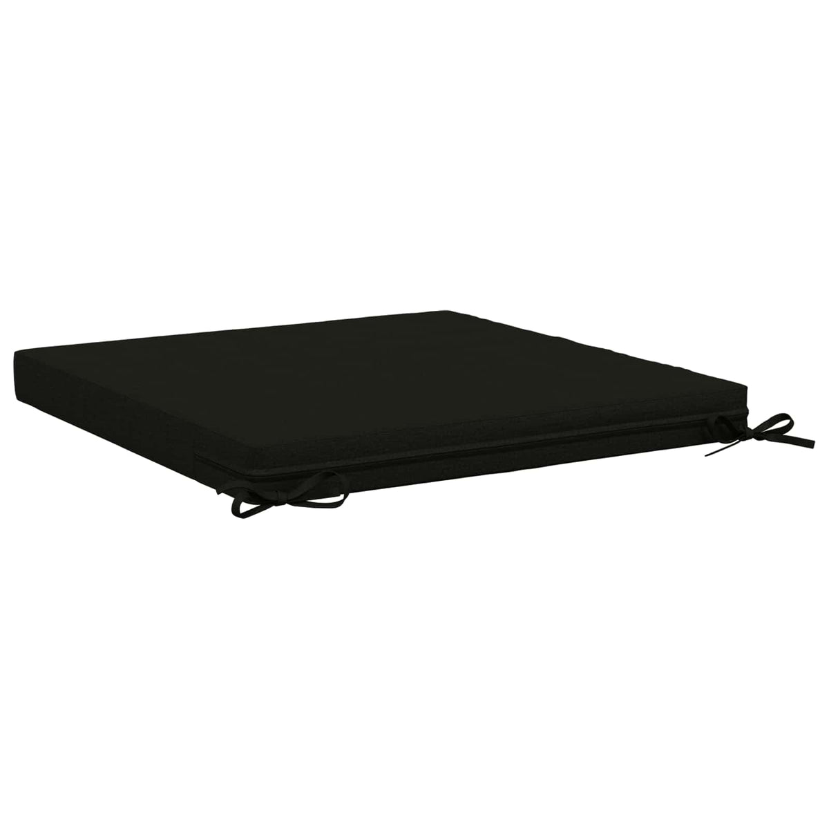Seat Cushions SOEST 4 pcs 100% Polyester Black 70 x 70 x 7 cm