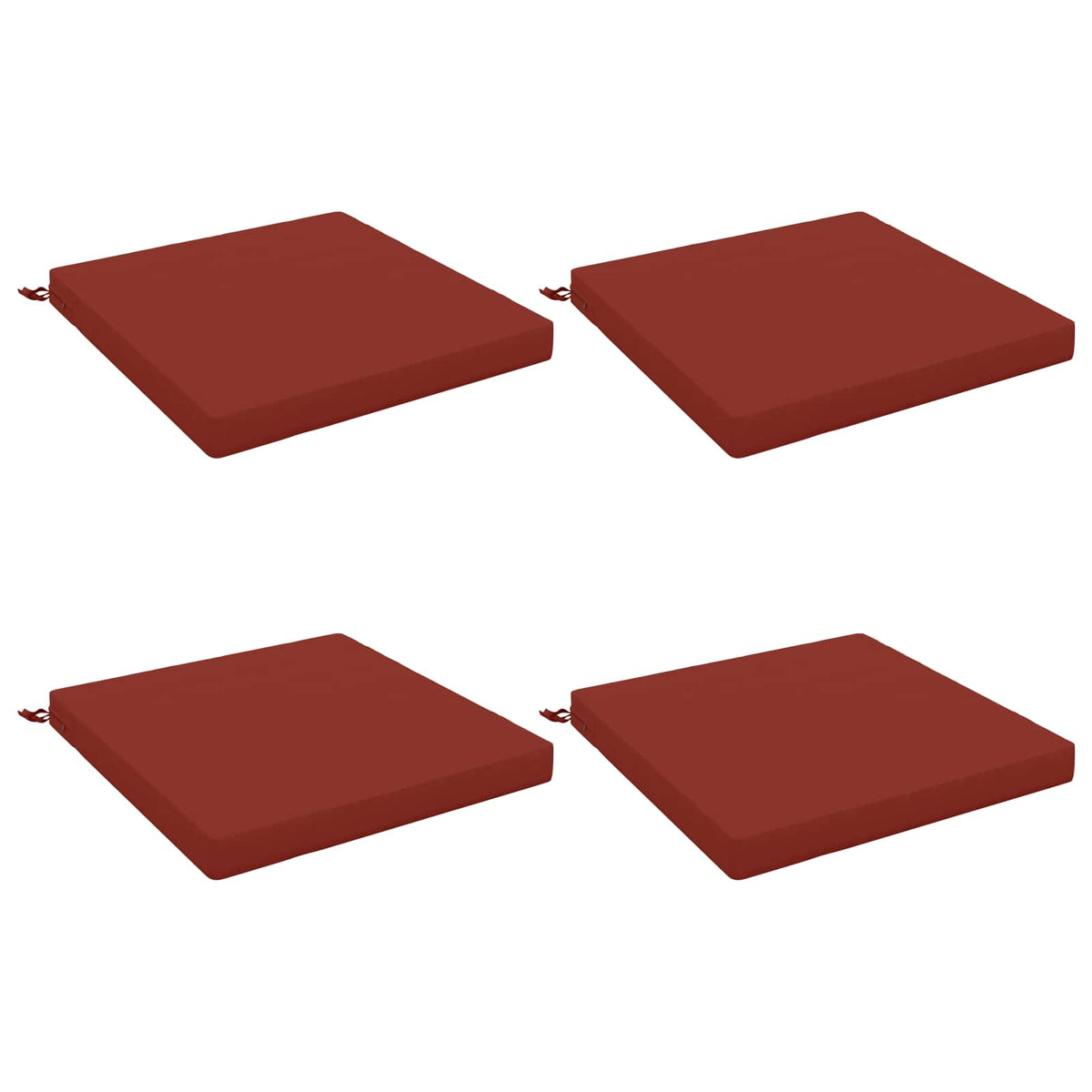 4-Piece Seat Cushions SOEST 4 pcs 100% Polyester Red
