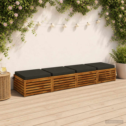Seat Cushions SOEST 4 pcs 100% Polyester Anthracite