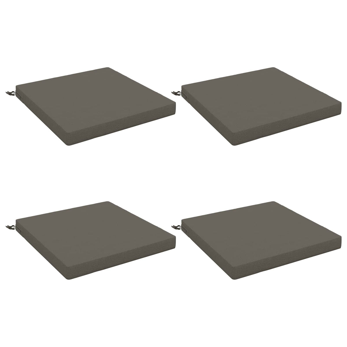 Seat Cushions SOEST 4 pcs 100% Polyester Grey 70 x 70 x 7 cm