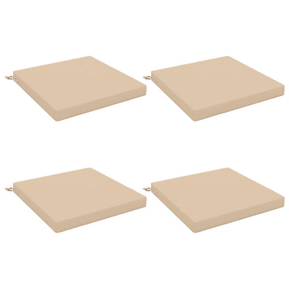Seat Cushions SOEST 4 pcs 100% Polyester Cream 70 x 70 x 7 cm