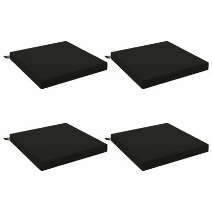 Seat Cushions SOEST 4 pcs 100% Polyester Black 70 x 70 x 7 cm