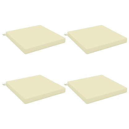 Seat Cushions SOEST 4 pcs 100% Polyester Cream 70 x 70 x 7 cm