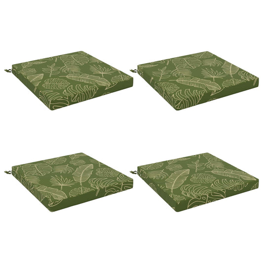 4-Piece Seat Cushions SOEST 4 pcs 100% Polyester Leaf Design