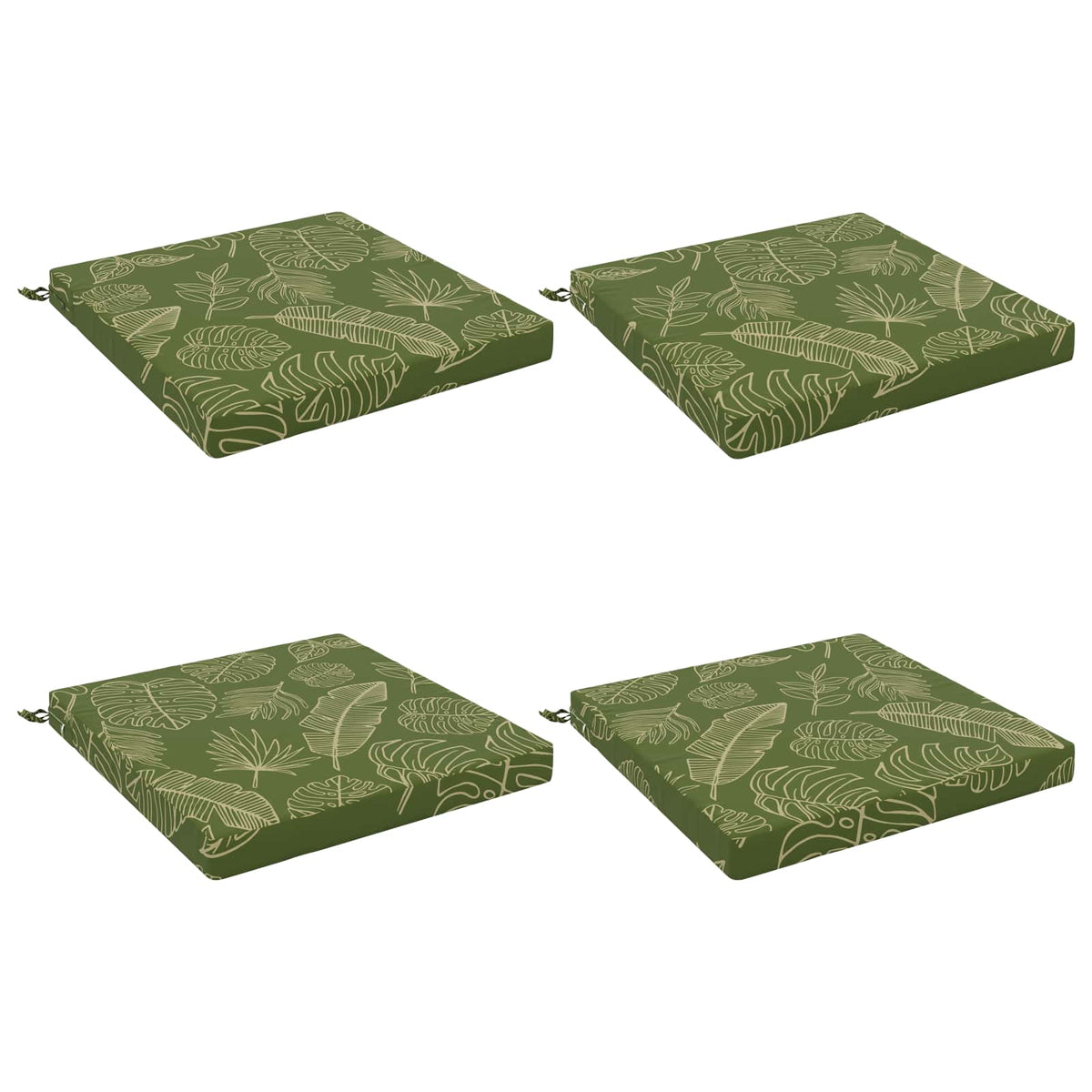 Seat Cushions SOEST 4 pcs 100% Polyester Leaf Design