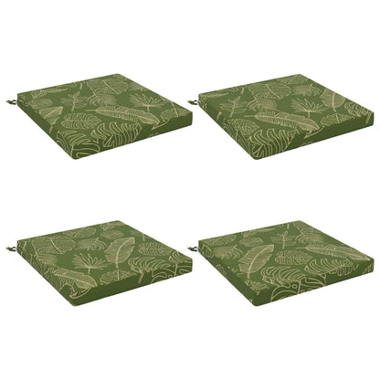Seat Cushions SOEST 4 pcs 100% Polyester Leaf Design