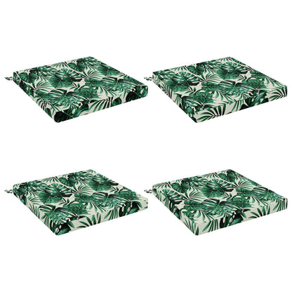 Seat Cushions SOEST 4 pcs 100% Polyester Leaf Pattern