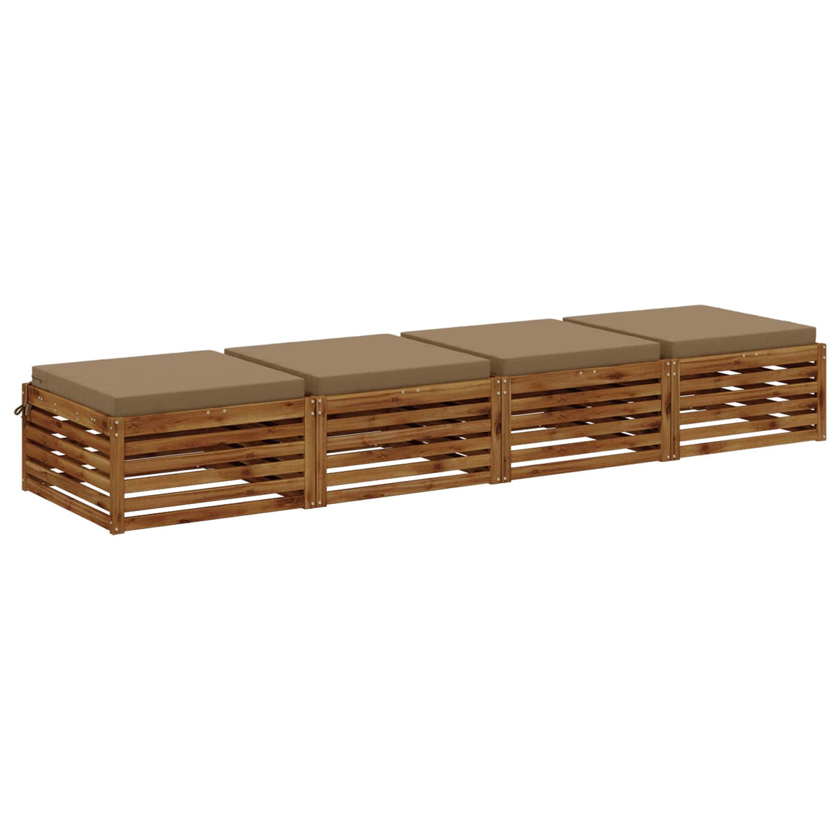 Seat Cushions SOEST 4 pcs 100% Polyester Taupe 70 x 70 x 7 cm
